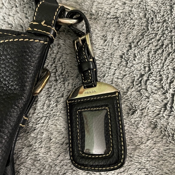 Authentic PRADA Vitello Daino Black Rope Knot Hobo - Picture 12 of 14